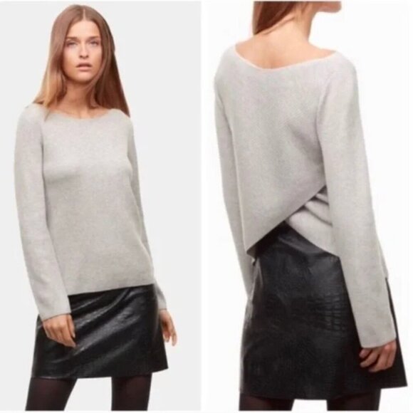 ARITZIA Babaton Kitano Wool Blend Grey Sweater sz S - Picture 1 of 9